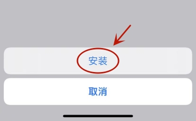 描述文件安装操作示例，第 5 步